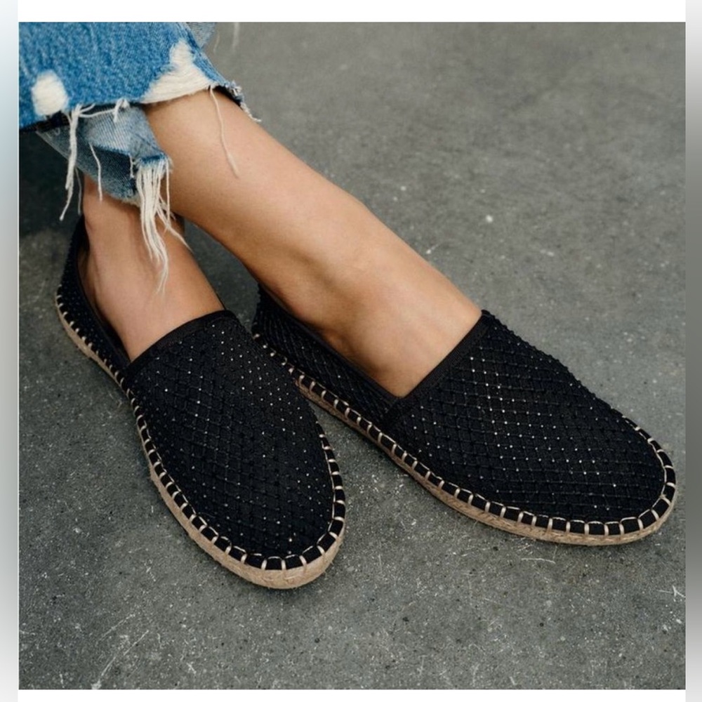ZARA SHIMMERY ESPADRILLES. SIZE 8(39)